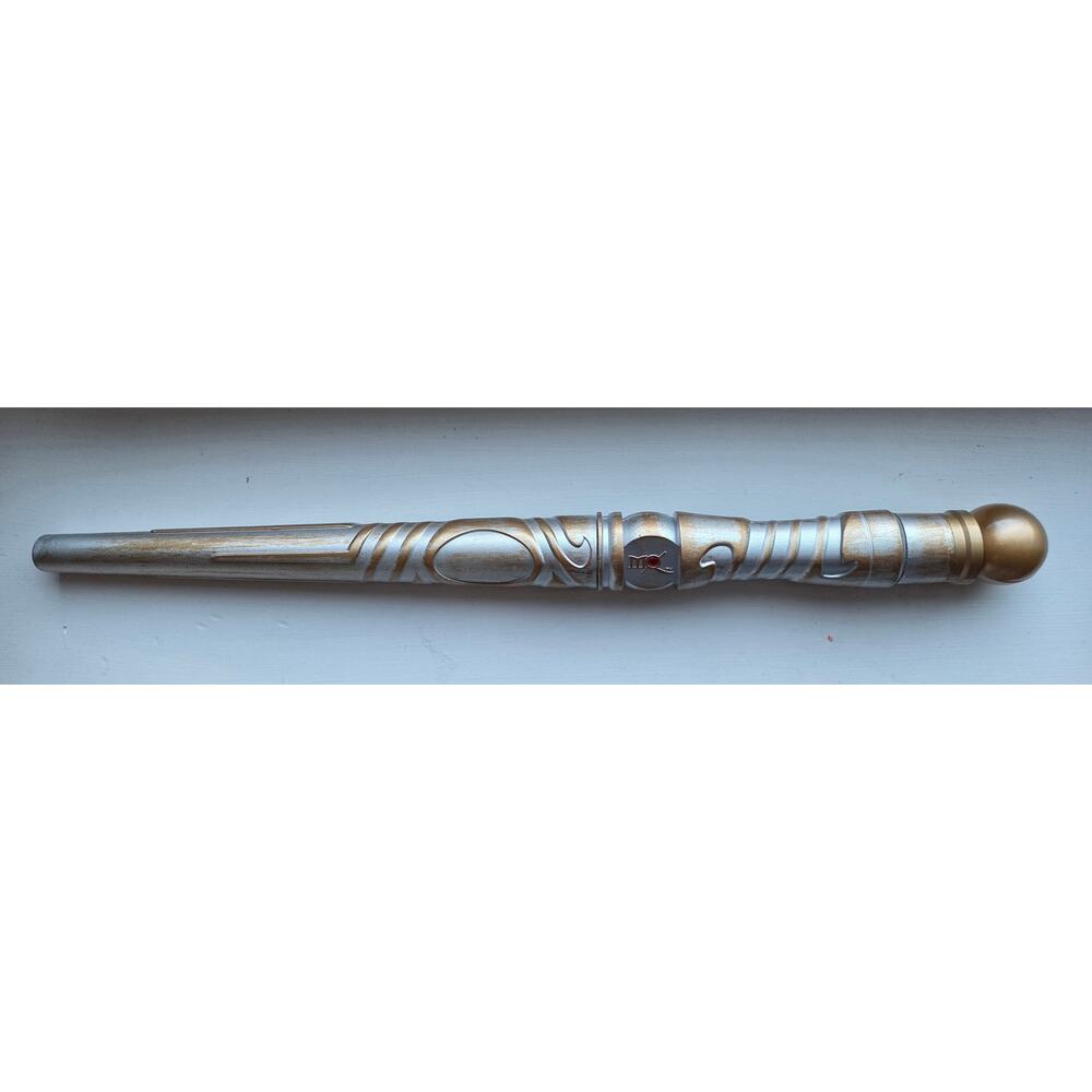 MagiQuest‎ Magic Wand Silver Gold Engraved Great Wolf Lodge Fantasy Roleplay MQ
